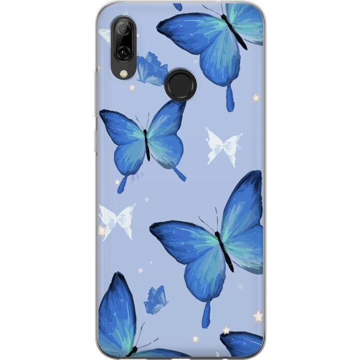 Mobilcover til Huawei P smart 2019 med Blå sommerfugle motiv i gruppen SMARTPHONES & TABLETS / Mobil Beskyttelse / Huawei/Honori hos TP E-commerce Nordic AB (A52770)
