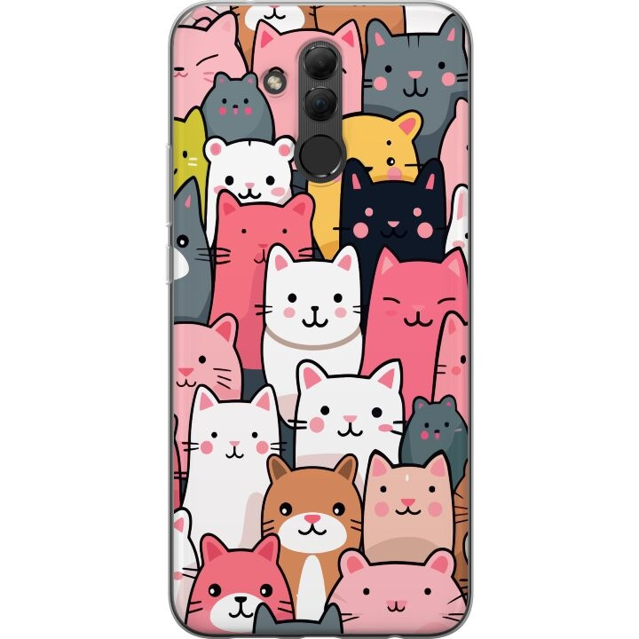 Mobilcover til Huawei Mate 20 lite med Katte mønster motiv i gruppen SMARTPHONES & TABLETS / Mobil Beskyttelse / Huawei/Honori hos TP E-commerce Nordic AB (A52789)