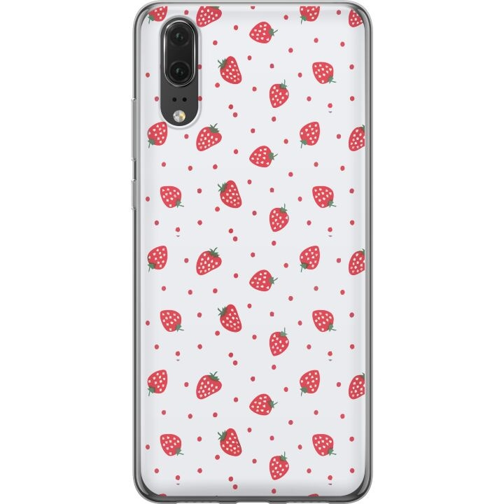 Mobilcover til Huawei P20 med Jordbær motiv i gruppen SMARTPHONES & TABLETS / Mobil Beskyttelse / Huawei/Honori hos TP E-commerce Nordic AB (A53041)
