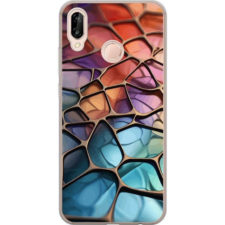 Mobilcover til Huawei P20 lite med Metallict mønster motiv i gruppen SMARTPHONES & TABLETS / Mobil Beskyttelse / Huawei/Honori hos TP E-commerce Nordic AB (A53088)