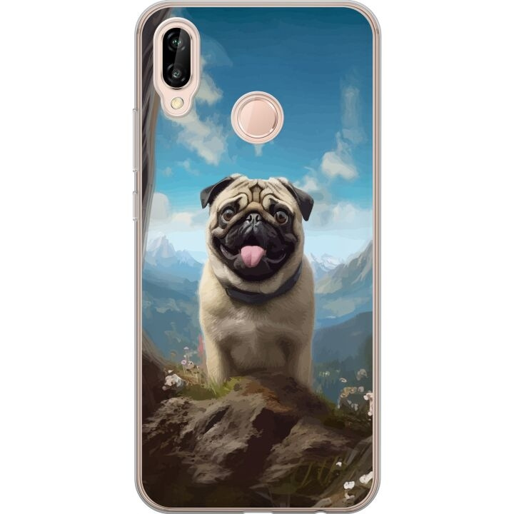 Mobilcover til Huawei P20 lite med Glad Hund motiv i gruppen SMARTPHONES & TABLETS / Mobil Beskyttelse / Huawei/Honori hos TP E-commerce Nordic AB (A53096)