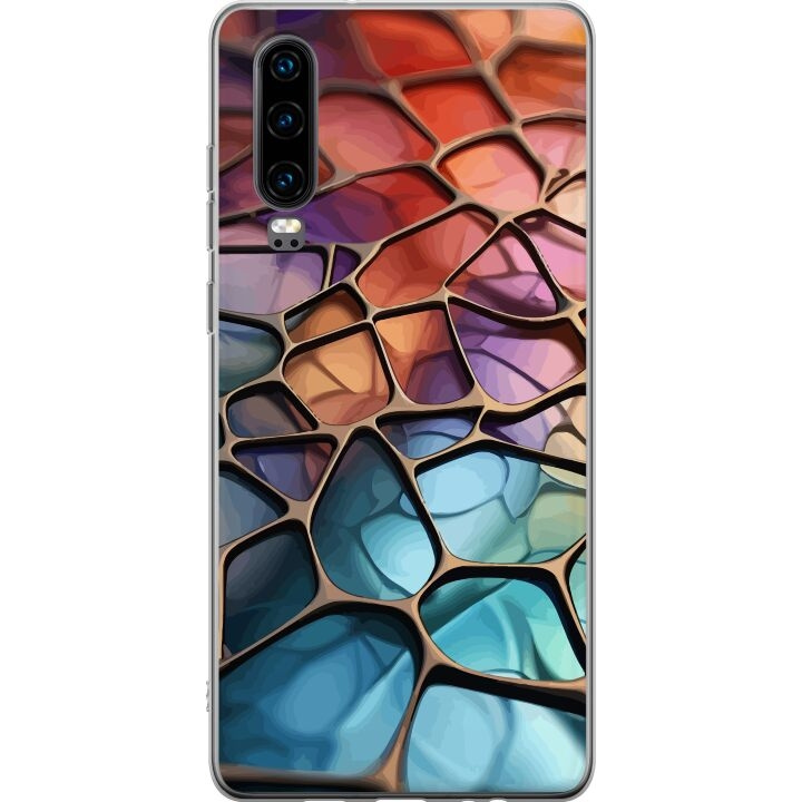 Mobilcover til Huawei P30 med Metallict mønster motiv i gruppen SMARTPHONES & TABLETS / Mobil Beskyttelse / Huawei/Honori hos TP E-commerce Nordic AB (A53196)