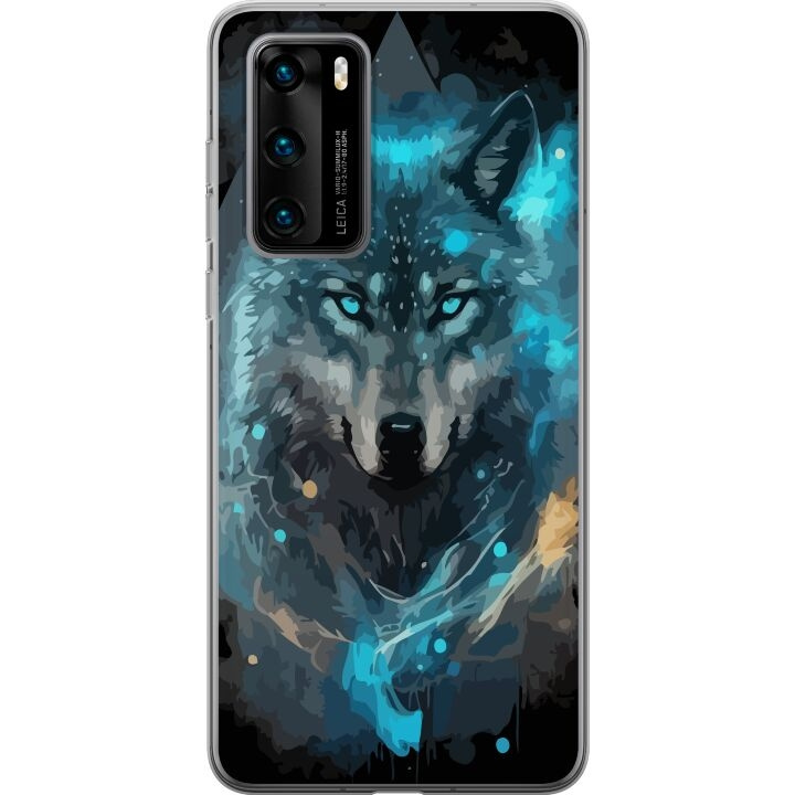Mobilcover til Huawei P40 med Ulve motiv i gruppen SMARTPHONES & TABLETS / Mobil Beskyttelse / Huawei/Honori hos TP E-commerce Nordic AB (A53353)