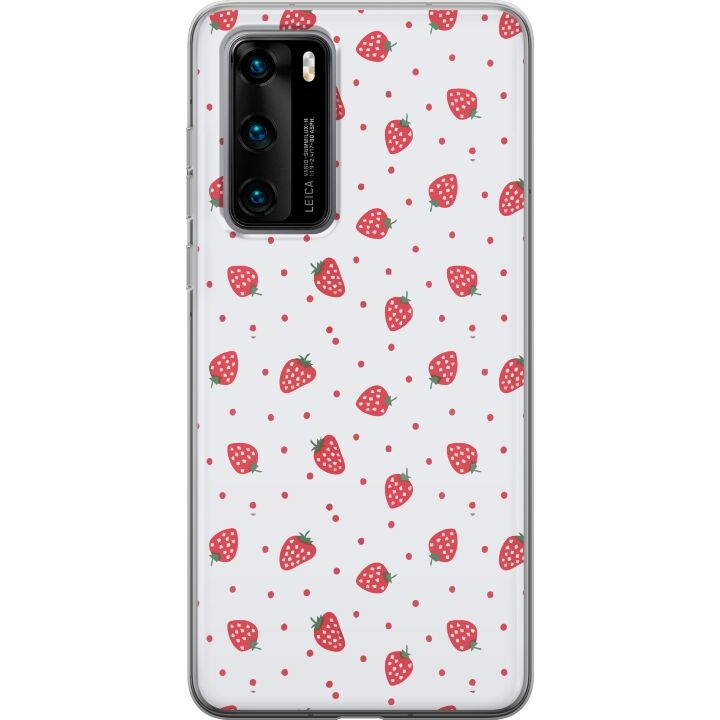 Mobilcover til Huawei P40 med Jordbær motiv i gruppen SMARTPHONES & TABLETS / Mobil Beskyttelse / Huawei/Honori hos TP E-commerce Nordic AB (A53365)