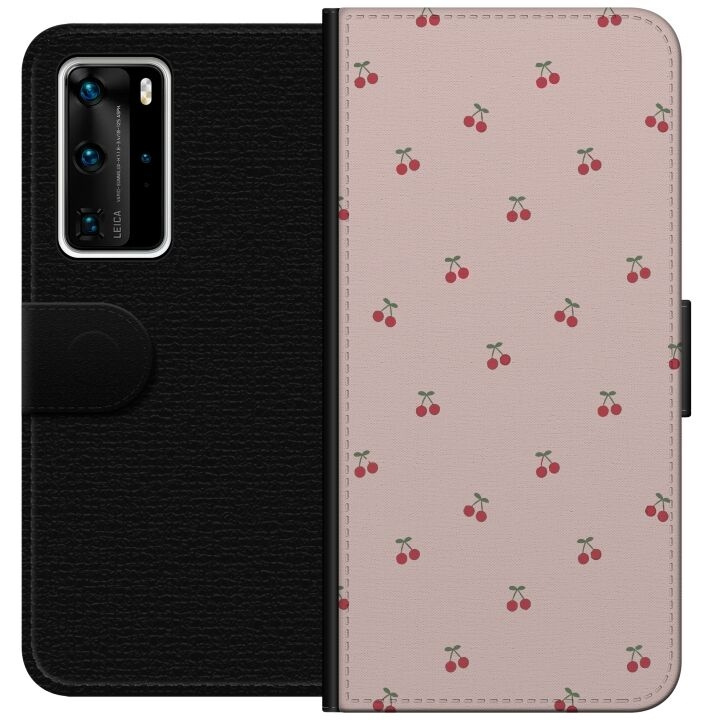Tegnebogsetui til Huawei P40 Pro med Kirsebær motiv i gruppen SMARTPHONES & TABLETS / Mobil Beskyttelse / Huawei/Honori hos TP E-commerce Nordic AB (A53517)