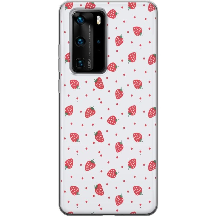 Mobilcover til Huawei P40 Pro med Jordbær motiv i gruppen SMARTPHONES & TABLETS / Mobil Beskyttelse / Huawei/Honori hos TP E-commerce Nordic AB (A53554)