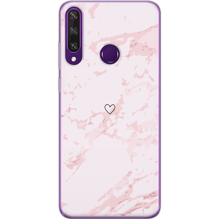 Mobilcover til Huawei Y6p med Rosa Hjerte motiv i gruppen SMARTPHONES & TABLETS / Mobil Beskyttelse / Huawei/Honori hos TP E-commerce Nordic AB (A53852)