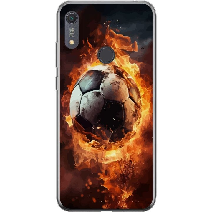 Mobilcover til Huawei Y6s (2019) med Fodbold motiv i gruppen SMARTPHONES & TABLETS / Mobil Beskyttelse / Huawei/Honori hos TP E-commerce Nordic AB (A53930)