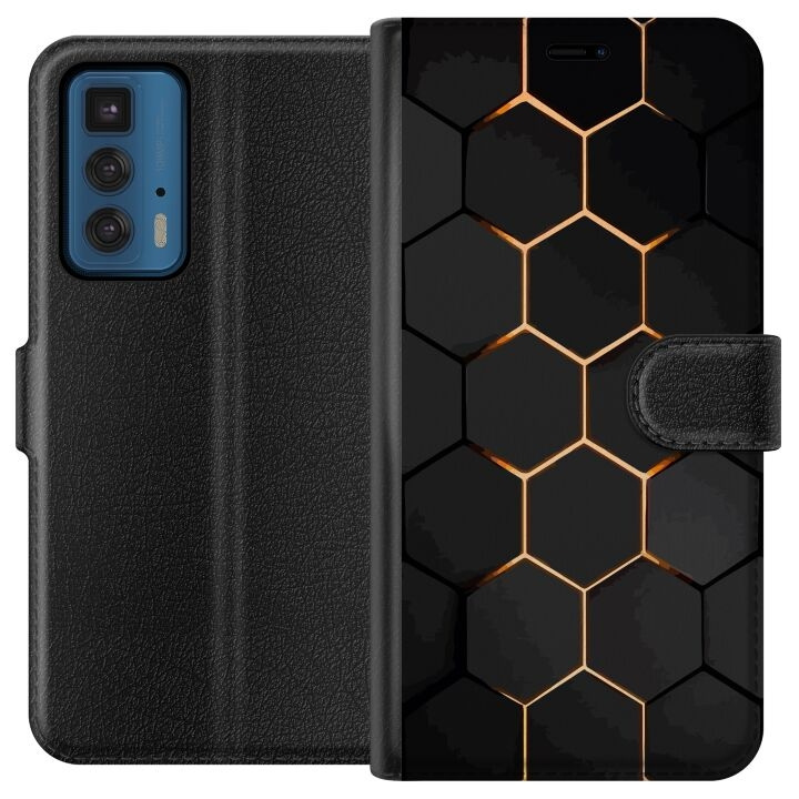 Tegnebogsetui til Motorola Edge 20 Pro med Luksuriøst Mønster motiv i gruppen SMARTPHONES & TABLETS / Mobil Beskyttelse / Motorola hos TP E-commerce Nordic AB (A54069)