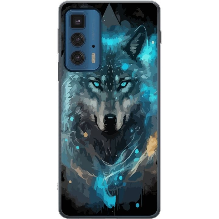 Mobilcover til Motorola Edge 20 Pro med Ulve motiv i gruppen SMARTPHONES & TABLETS / Mobil Beskyttelse / Motorola hos TP E-commerce Nordic AB (A54076)