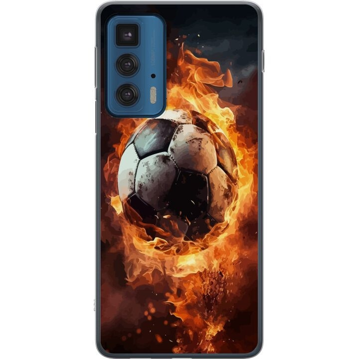 Mobilcover til Motorola Edge 20 Pro med Fodbold motiv i gruppen SMARTPHONES & TABLETS / Mobil Beskyttelse / Motorola hos TP E-commerce Nordic AB (A54092)