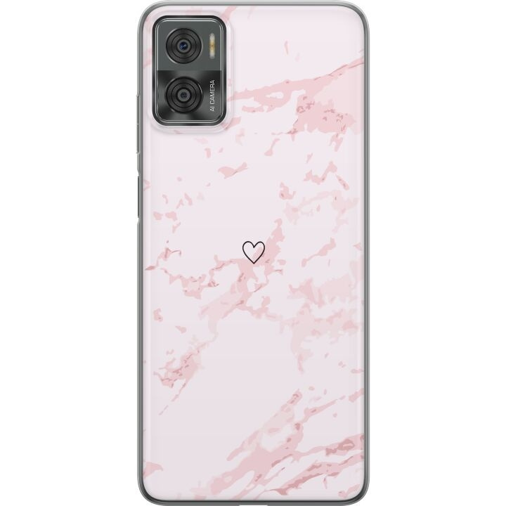 Mobilcover til Motorola Moto E22i med Rosa Hjerte motiv i gruppen SMARTPHONES & TABLETS / Mobil Beskyttelse / Motorola hos TP E-commerce Nordic AB (A54175)