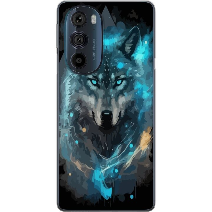 Mobilcover til Motorola Edge 30 Pro med Ulve motiv i gruppen SMARTPHONES & TABLETS / Mobil Beskyttelse / Motorola hos TP E-commerce Nordic AB (A54184)