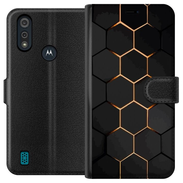 Tegnebogsetui til Motorola Moto E6i med Luksuriøst Mønster motiv i gruppen SMARTPHONES & TABLETS / Mobil Beskyttelse / Motorola hos TP E-commerce Nordic AB (A54339)
