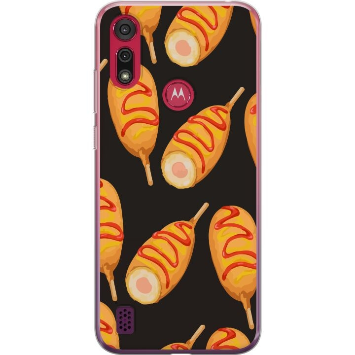 Mobilcover til Motorola Moto E6s (2020) med Kyllingedrumstick motiv i gruppen SMARTPHONES & TABLETS / Mobil Beskyttelse / Motorola hos TP E-commerce Nordic AB (A54377)