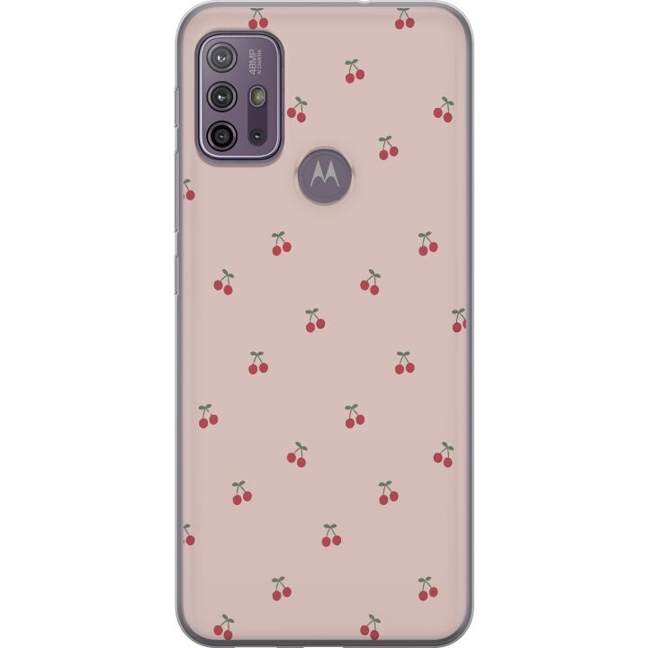 Mobilcover til Motorola Moto G10 med Kirsebær motiv i gruppen SMARTPHONES & TABLETS / Mobil Beskyttelse / Motorola hos TP E-commerce Nordic AB (A54591)