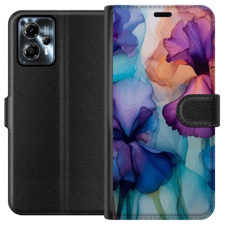 Tegnebogsetui til Motorola Moto G13 med Magiske blomster motiv i gruppen SMARTPHONES & TABLETS / Mobil Beskyttelse / Motorola hos TP E-commerce Nordic AB (A54641)
