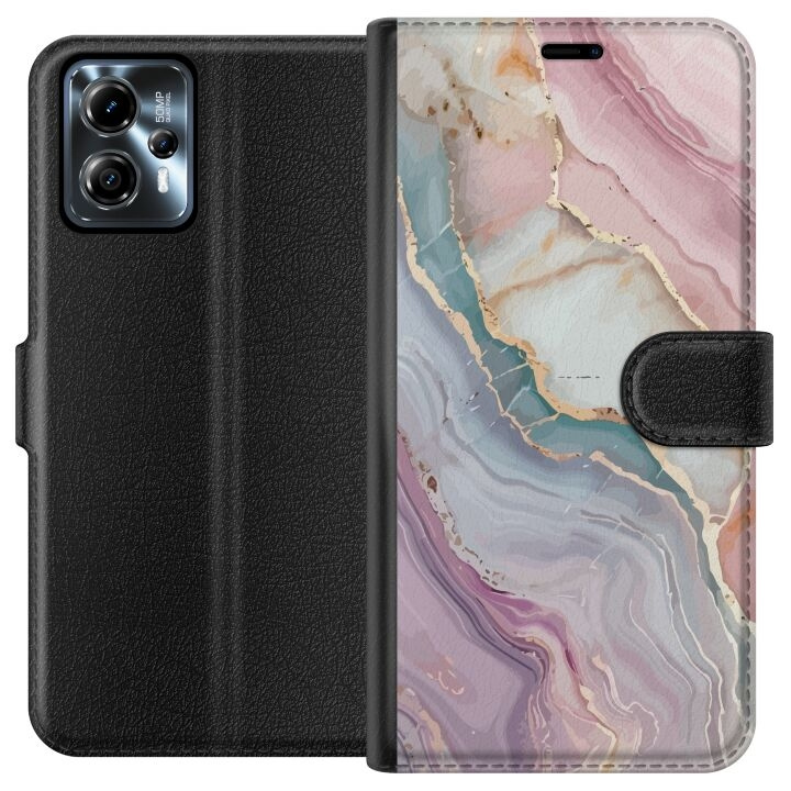 Tegnebogsetui til Motorola Moto G13 med Marmor motiv i gruppen SMARTPHONES & TABLETS / Mobil Beskyttelse / Motorola hos TP E-commerce Nordic AB (A54660)