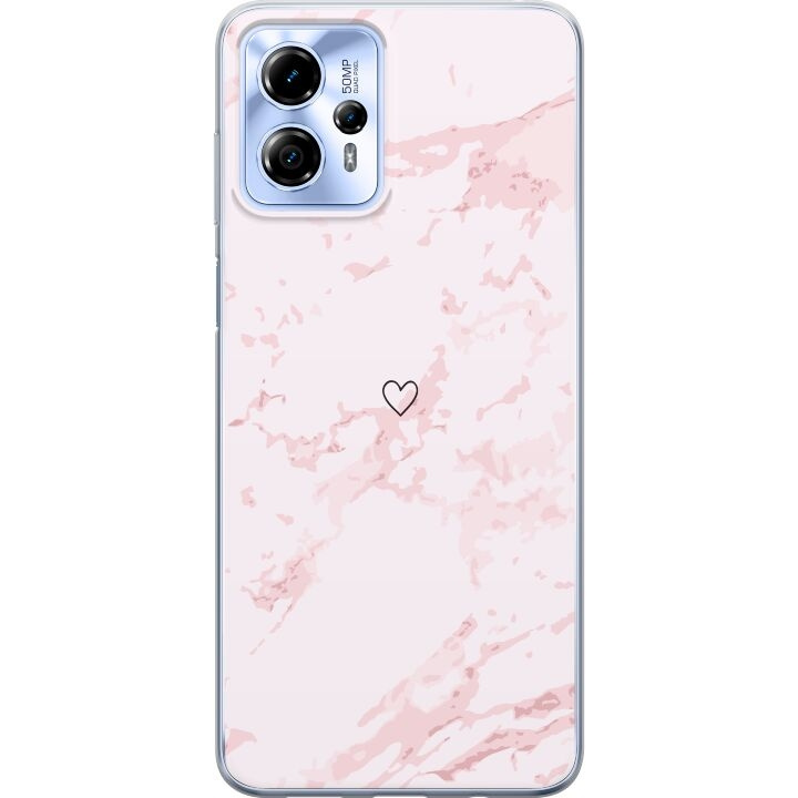 Mobilcover til Motorola Moto G13 med Rosa Hjerte motiv i gruppen SMARTPHONES & TABLETS / Mobil Beskyttelse / Motorola hos TP E-commerce Nordic AB (A54688)