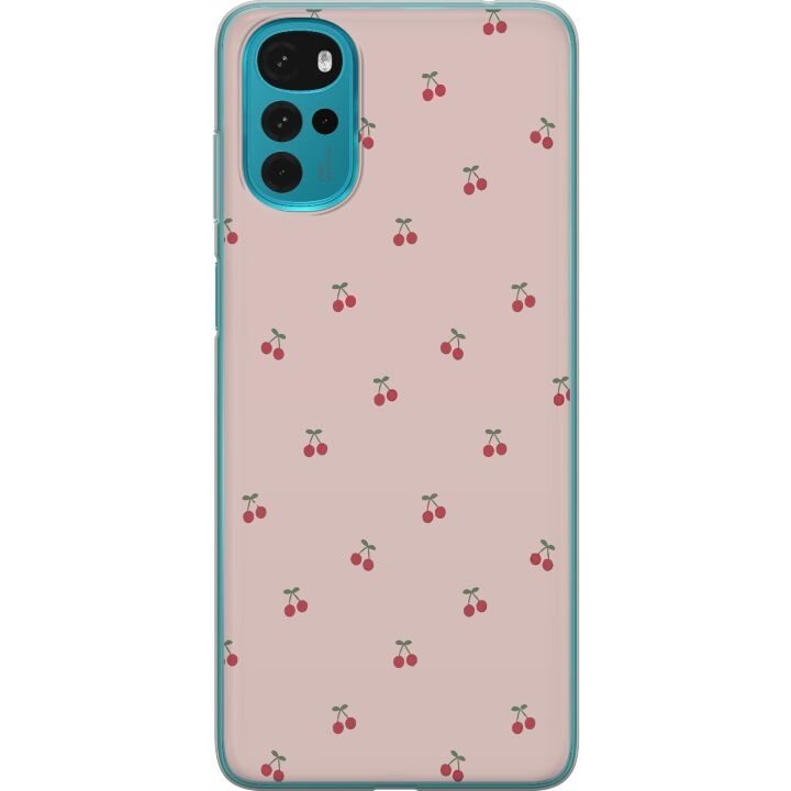 Mobilcover til Motorola Moto G22 med Kirsebær motiv i gruppen SMARTPHONES & TABLETS / Mobil Beskyttelse / Motorola hos TP E-commerce Nordic AB (A54753)