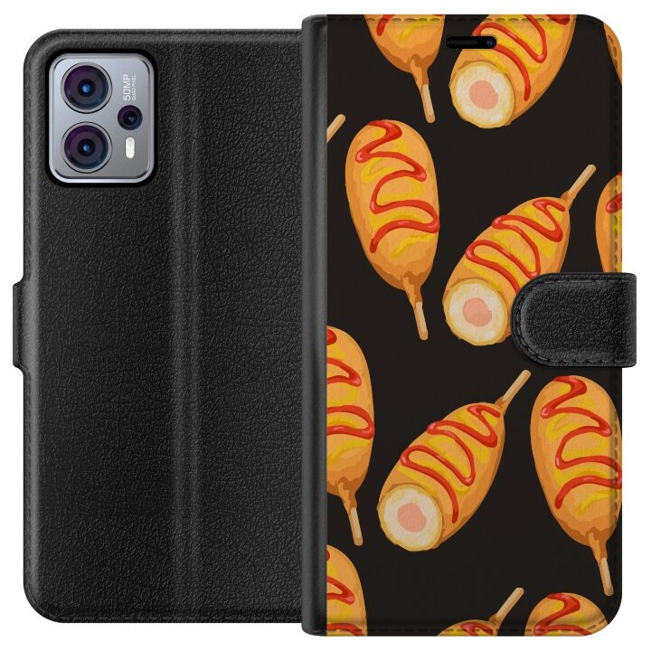 Tegnebogsetui til Motorola Moto G23 med Kyllingedrumstick motiv i gruppen SMARTPHONES & TABLETS / Mobil Beskyttelse / Motorola hos TP E-commerce Nordic AB (A54782)