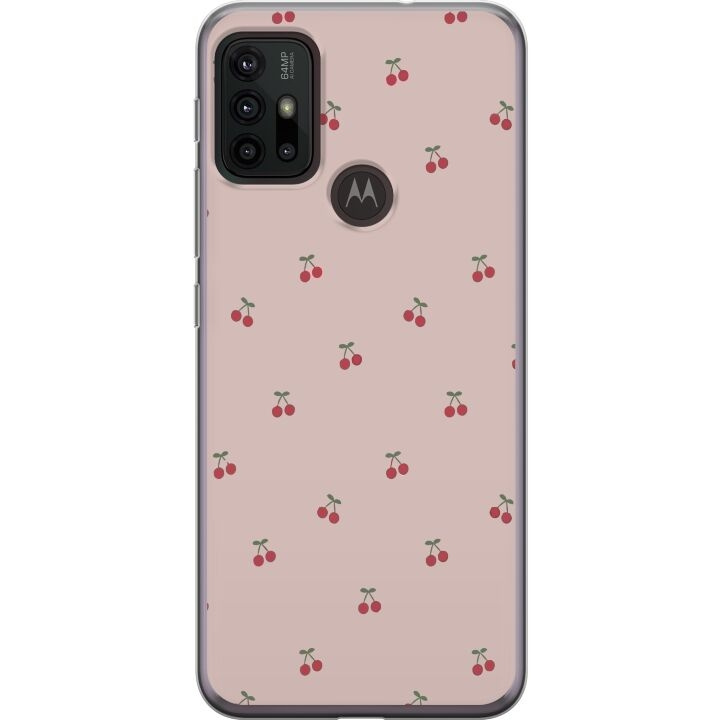 Mobilcover til Motorola Moto G30 med Kirsebær motiv i gruppen SMARTPHONES & TABLETS / Mobil Beskyttelse / Motorola hos TP E-commerce Nordic AB (A54861)