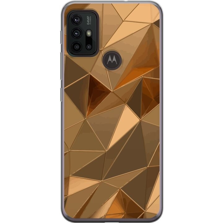 Mobilcover til Motorola Moto G30 med 3D Guld motiv i gruppen SMARTPHONES & TABLETS / Mobil Beskyttelse / Motorola hos TP E-commerce Nordic AB (A54878)