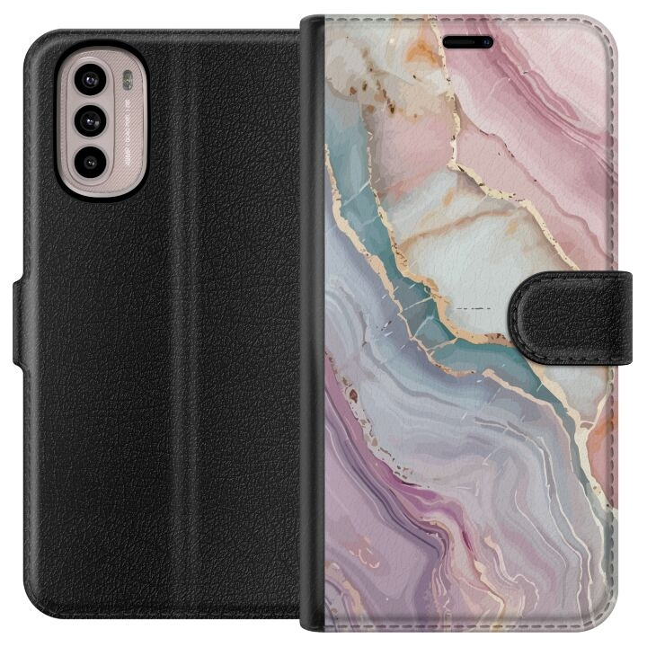 Tegnebogsetui til Motorola Moto G31 med Marmor motiv i gruppen SMARTPHONES & TABLETS / Mobil Beskyttelse / Motorola hos TP E-commerce Nordic AB (A54903)