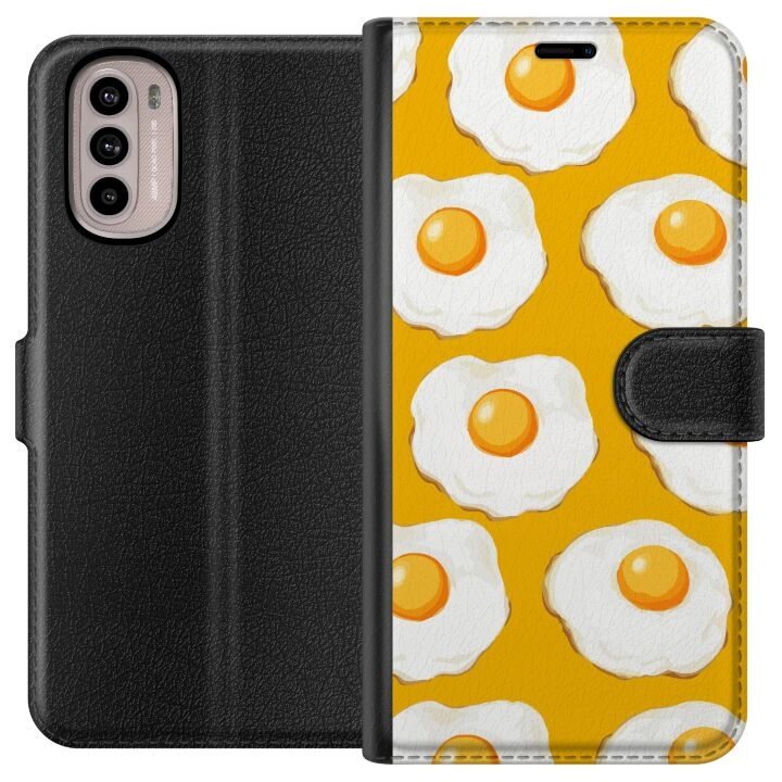 Tegnebogsetui til Motorola Moto G41 med Stegt æg motiv i gruppen SMARTPHONES & TABLETS / Mobil Beskyttelse / Motorola hos TP E-commerce Nordic AB (A54964)