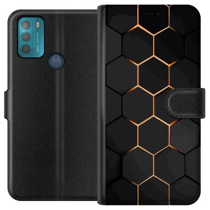 Tegnebogsetui til Motorola Moto G50 med Luksuriøst Mønster motiv i gruppen SMARTPHONES & TABLETS / Mobil Beskyttelse / Motorola hos TP E-commerce Nordic AB (A55041)