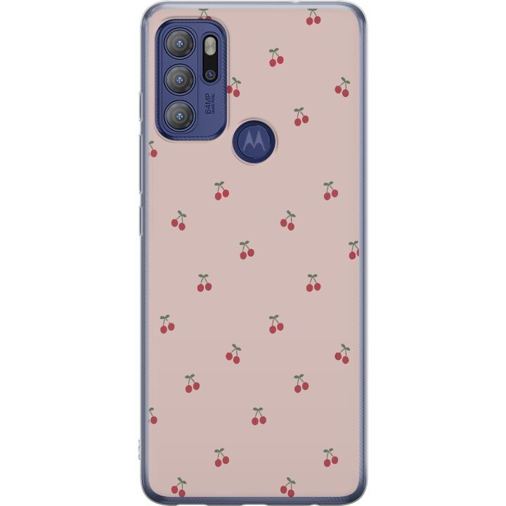 Mobilcover til Motorola Moto G60S med Kirsebær motiv i gruppen SMARTPHONES & TABLETS / Mobil Beskyttelse / Motorola hos TP E-commerce Nordic AB (A55212)