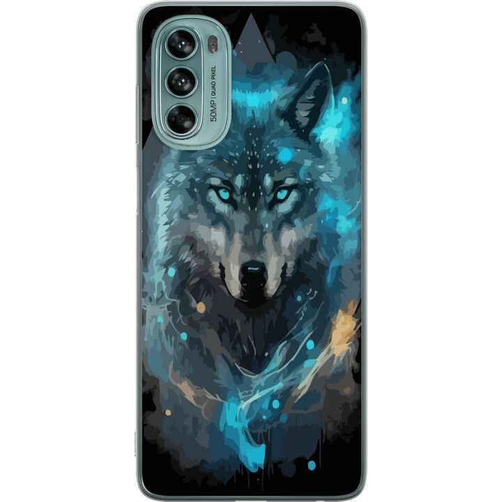 Mobilcover til Motorola Moto G62 5G med Ulve motiv i gruppen SMARTPHONES & TABLETS / Mobil Beskyttelse / Motorola hos TP E-commerce Nordic AB (A55237)