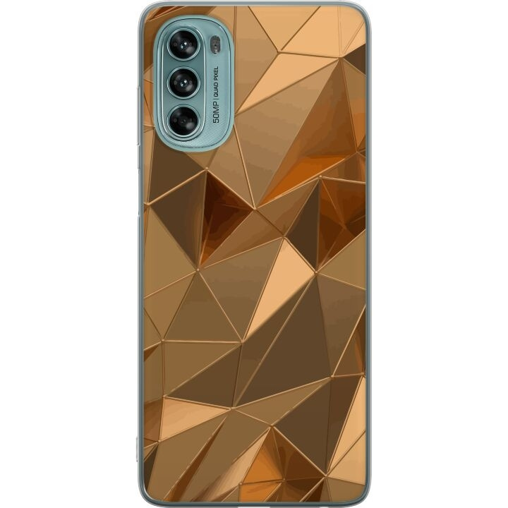 Mobilcover til Motorola Moto G62 5G med 3D Guld motiv i gruppen SMARTPHONES & TABLETS / Mobil Beskyttelse / Motorola hos TP E-commerce Nordic AB (A55256)