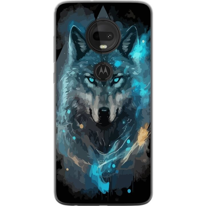 Mobilcover til Motorola Moto G7 med Ulve motiv i gruppen SMARTPHONES & TABLETS / Mobil Beskyttelse / Motorola hos TP E-commerce Nordic AB (A55264)