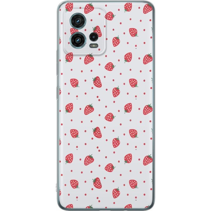 Mobilcover til Motorola Moto G72 med Jordbær motiv i gruppen SMARTPHONES & TABLETS / Mobil Beskyttelse / Motorola hos TP E-commerce Nordic AB (A55357)
