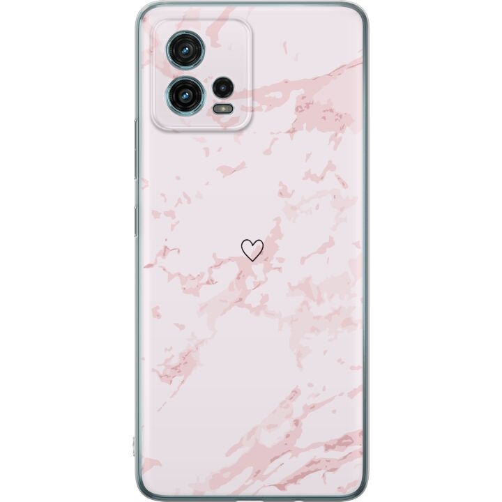 Mobilcover til Motorola Moto G72 med Rosa Hjerte motiv i gruppen SMARTPHONES & TABLETS / Mobil Beskyttelse / Motorola hos TP E-commerce Nordic AB (A55363)