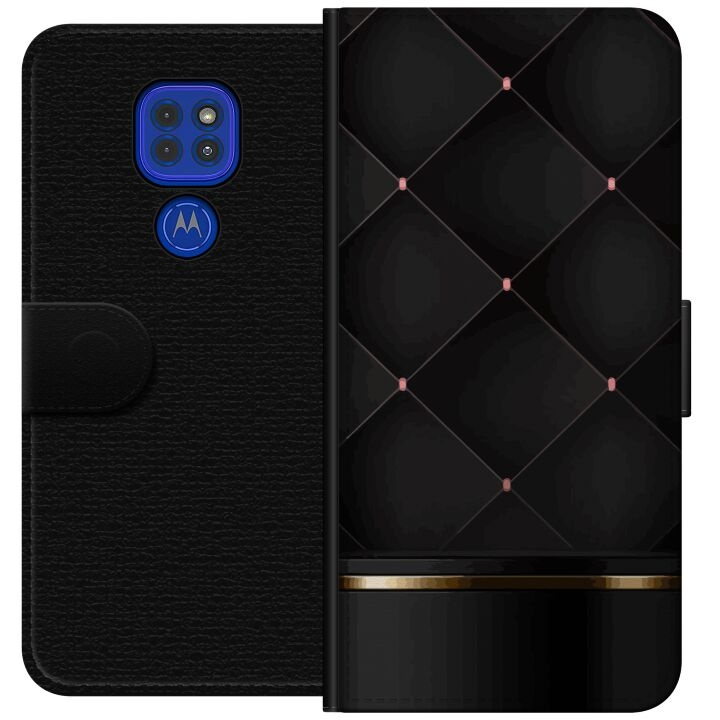 Tegnebogsetui til Motorola Moto G9 Play med Luksuslinje motiv i gruppen SMARTPHONES & TABLETS / Mobil Beskyttelse / Motorola hos TP E-commerce Nordic AB (A55598)