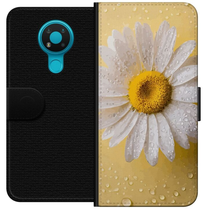 Tegnebogsetui til Nokia 3.4 med Porcelænsblomst motiv i gruppen SMARTPHONES & TABLETS / Mobil Beskyttelse / Nokia/Microsoft hos TP E-commerce Nordic AB (A55691)