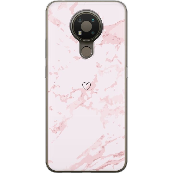 Mobilcover til Nokia 3.4 med Rosa Hjerte motiv i gruppen SMARTPHONES & TABLETS / Mobil Beskyttelse / Nokia/Microsoft hos TP E-commerce Nordic AB (A55741)