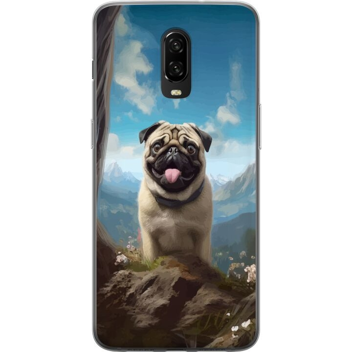 Mobilcover til OnePlus 6T med Glad Hund motiv i gruppen SMARTPHONES & TABLETS / Mobil Beskyttelse / OnePlus hos TP E-commerce Nordic AB (A56573)