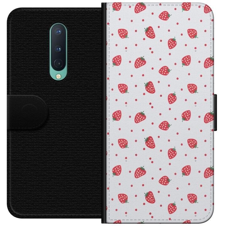 Tegnebogsetui til OnePlus 8 med Jordbær motiv i gruppen SMARTPHONES & TABLETS / Mobil Beskyttelse / OnePlus hos TP E-commerce Nordic AB (A56815)