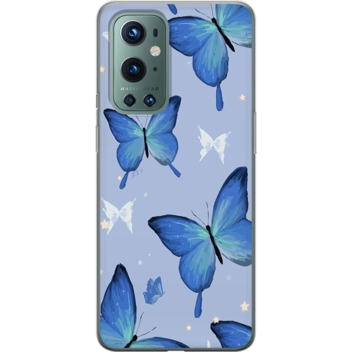 Mobilcover til OnePlus 9 Pro med Blå sommerfugle motiv i gruppen SMARTPHONES & TABLETS / Mobil Beskyttelse / OnePlus hos TP E-commerce Nordic AB (A57057)