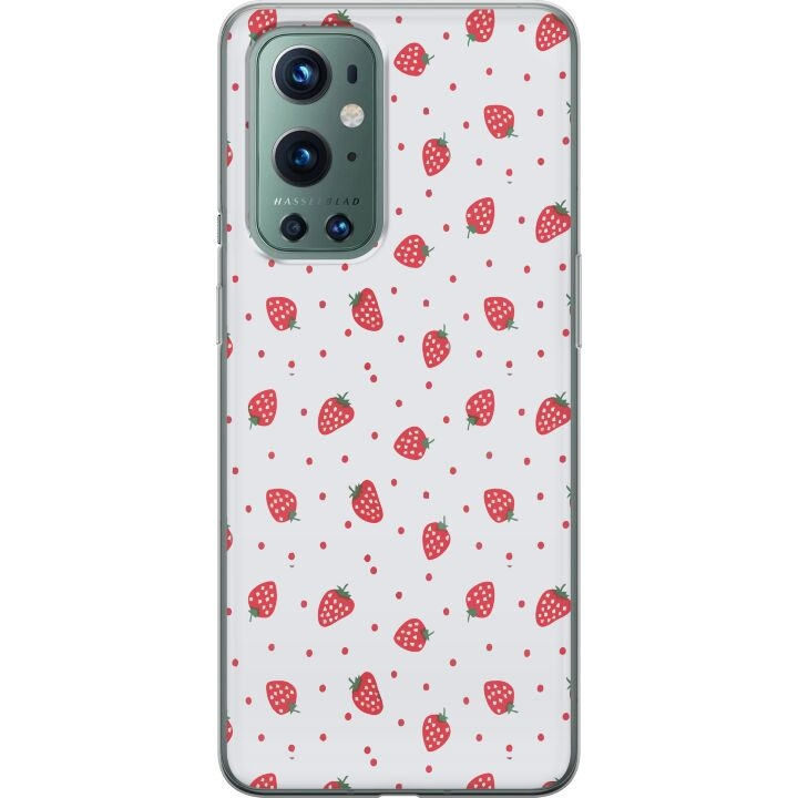 Mobilcover til OnePlus 9 Pro med Jordbær motiv i gruppen SMARTPHONES & TABLETS / Mobil Beskyttelse / OnePlus hos TP E-commerce Nordic AB (A57058)