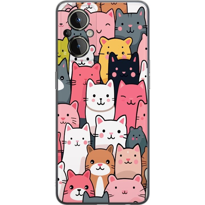 Mobilcover til OnePlus Nord N20 5G med Katte mønster motiv i gruppen SMARTPHONES & TABLETS / Mobil Beskyttelse / OnePlus hos TP E-commerce Nordic AB (A57373)