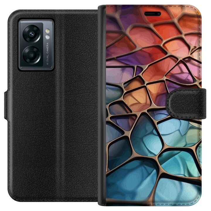 Tegnebogsetui til OnePlus Nord N300 med Metallict mønster motiv i gruppen SMARTPHONES & TABLETS / Mobil Beskyttelse / OnePlus hos TP E-commerce Nordic AB (A57510)