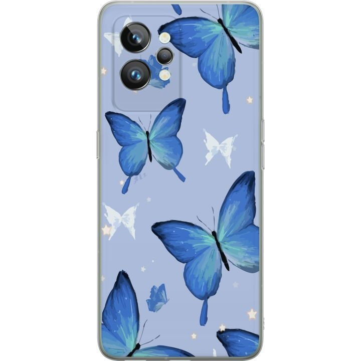 Mobilcover til Realme GT2 Pro med Blå sommerfugle motiv i gruppen SMARTPHONES & TABLETS / Mobil Beskyttelse / Realme hos TP E-commerce Nordic AB (A58056)