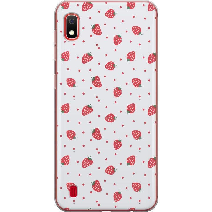 Mobilcover til Samsung Galaxy A10 med Jordbær motiv i gruppen SMARTPHONES & TABLETS / Mobil Beskyttelse / Samsung hos TP E-commerce Nordic AB (A58516)