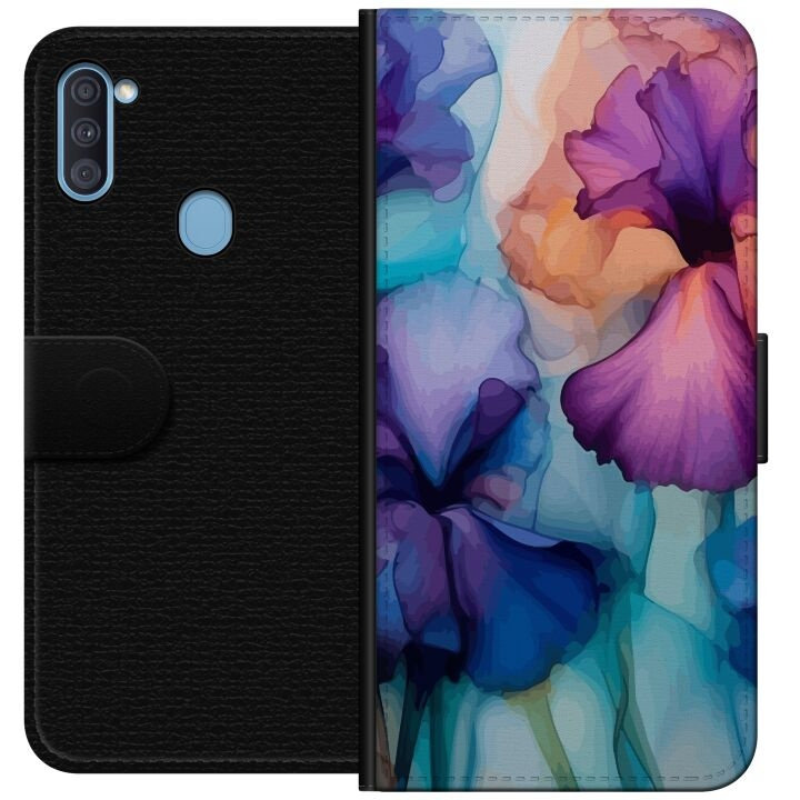 Tegnebogsetui til Samsung Galaxy A11 med Magiske blomster motiv i gruppen SMARTPHONES & TABLETS / Mobil Beskyttelse / Samsung hos TP E-commerce Nordic AB (A58529)