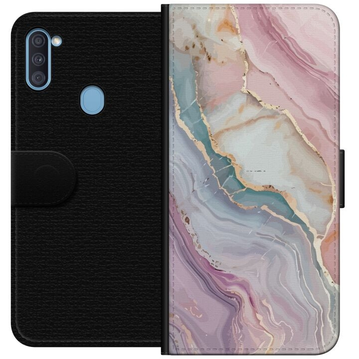 Tegnebogsetui til Samsung Galaxy A11 med Marmor motiv i gruppen SMARTPHONES & TABLETS / Mobil Beskyttelse / Samsung hos TP E-commerce Nordic AB (A58548)