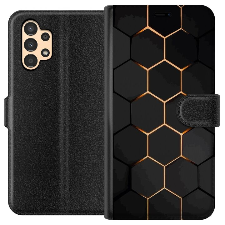 Tegnebogsetui til Samsung Galaxy A13 med Luksuriøst Mønster motiv i gruppen SMARTPHONES & TABLETS / Mobil Beskyttelse / Samsung hos TP E-commerce Nordic AB (A58659)